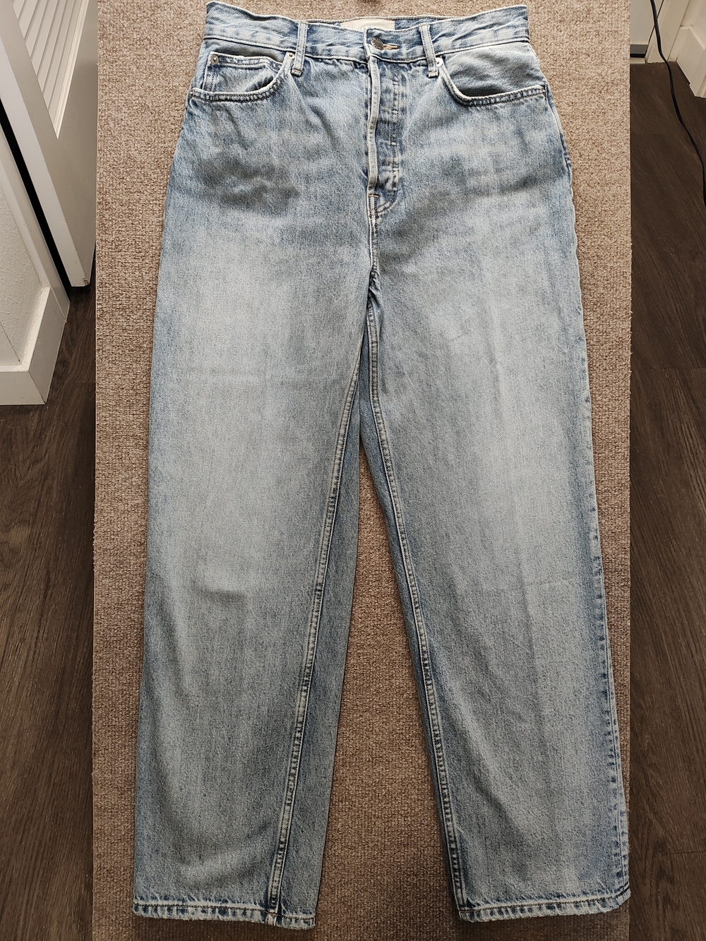 Size 28L - Everlane Women's Light Blue High-Rise Straight Jeans - Like New